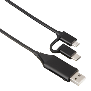 HAMA 4u1 Mikro USB kabl+USB-C adapter 135745