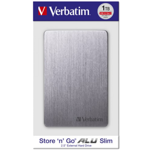  Verbatim EKSTERNI HDD Alu Slim HDD 1TB Grey 53662    